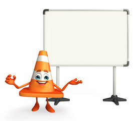 Construction Cone Character with display board