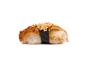 Sushi with Eel isolated on white