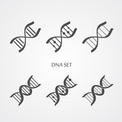 Dna icons set