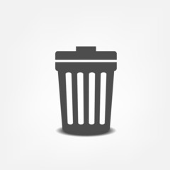Trash can flat icon