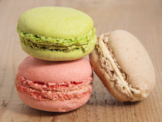 Dessert. French macaroons.