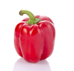 sweet red pepper isolated on white background