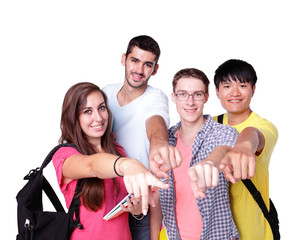 group of happy students