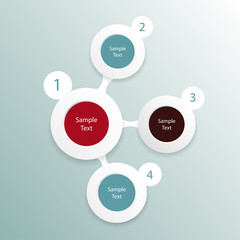 colorful round metaball diagram infographics