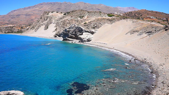 Agios Pavlos St. Paul Sandhills beach in Crete island, Greece
