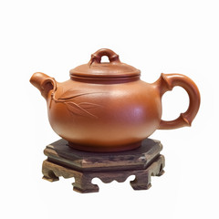 chinese purple sand teapot isolated