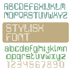 Fototapeta premium stylish font set