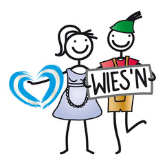 Päarchen auf dem Oktoberfest - Herz