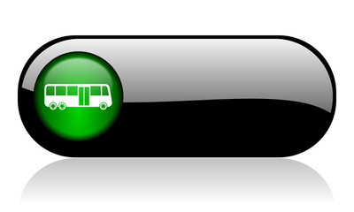 bus black glossy banner