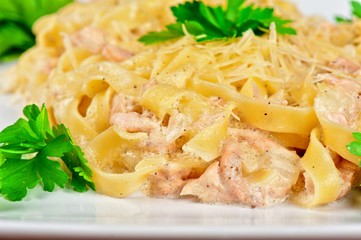 Pasta with shrimps