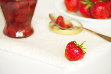 strawberry and strawberry confiture