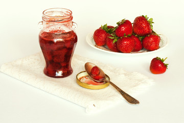 strawberry and strawberry confiture