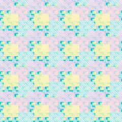 Patchwork seamless pattern pastel colors