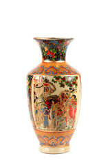 Porcelain Vase On White Background..