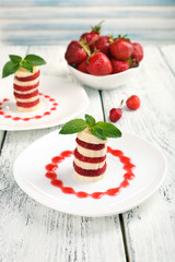 Fresh strawberry with banana