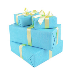 Beautiful gifts isolated on white