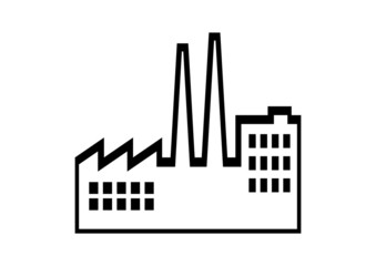 Factory icon on white background