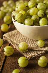 Organic Raw Green Gooseberries