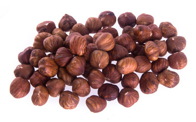 hazelnuts. hazelnuts on the background