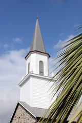 Fototapeta na wymiar wooden church on hawaii