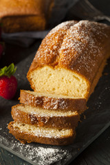 Homemade Pound Cake with Strawberries