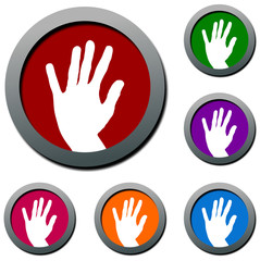 Obraz premium Hand Logo Icon, Design vector hand logo element