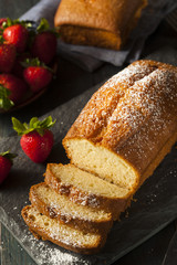 Homemade Pound Cake with Strawberries