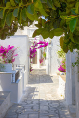 traditional street in Tinos Island,Greece