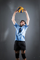 Asian volleyball athlete in action - 67637359