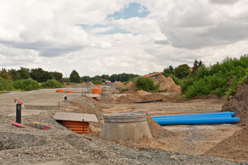 Erschliessungsarbeiten f&uuml;r ein Neubaugebiet