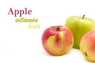 Red apple with leaf