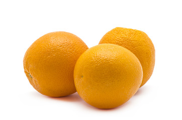 Two Slices of Orange Isolated on White Background