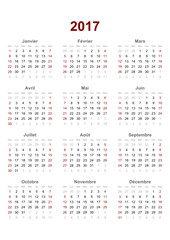 2017 french calendar