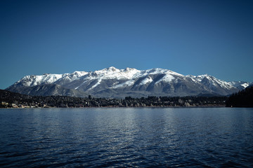 View from lake of Bariloche, Nahuel Huapi, Patagonia.