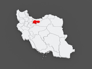 Map of Tehran. Iran.
