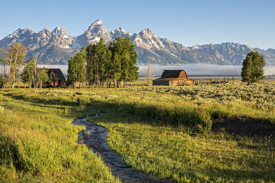 Morning at Moulton Barn in the Grand Teton National Park, WY
