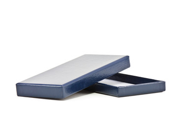 Blue box on white background