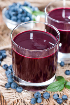 Glass with Blueberry Juice