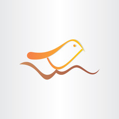 bird on branch singing song design