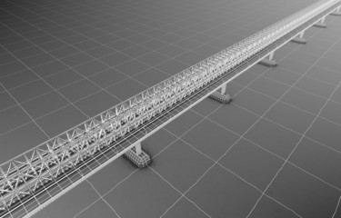 Obraz premium sketch bridge over the Ocean