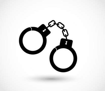 Handcuffs Icon Vector