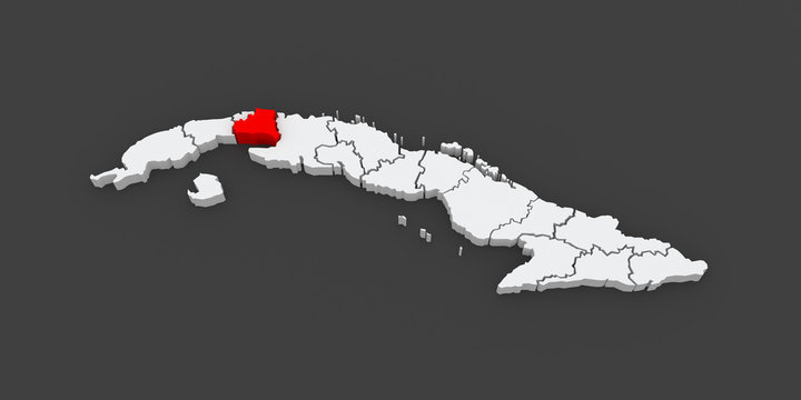 Map of Mayabeke. Cuba.