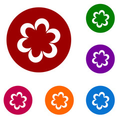 abstract flower set colorful vector icons and logo symbols 