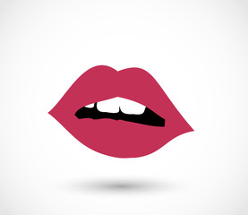 Lips icon vector