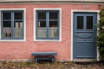 Frontowa ściana domu w Ystad © serQ