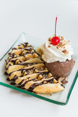 Waffle ice cream