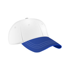White baseball cap template