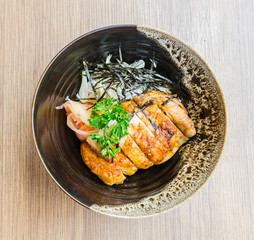 Teriyaki chicken on rice