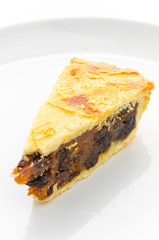 Apple pie isolated on white background