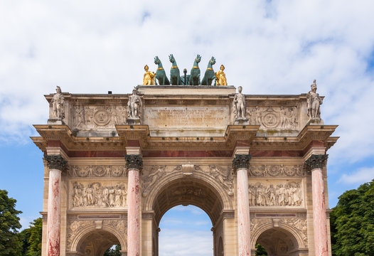 Arc De Triomphe Du Carrousel In Paris - France